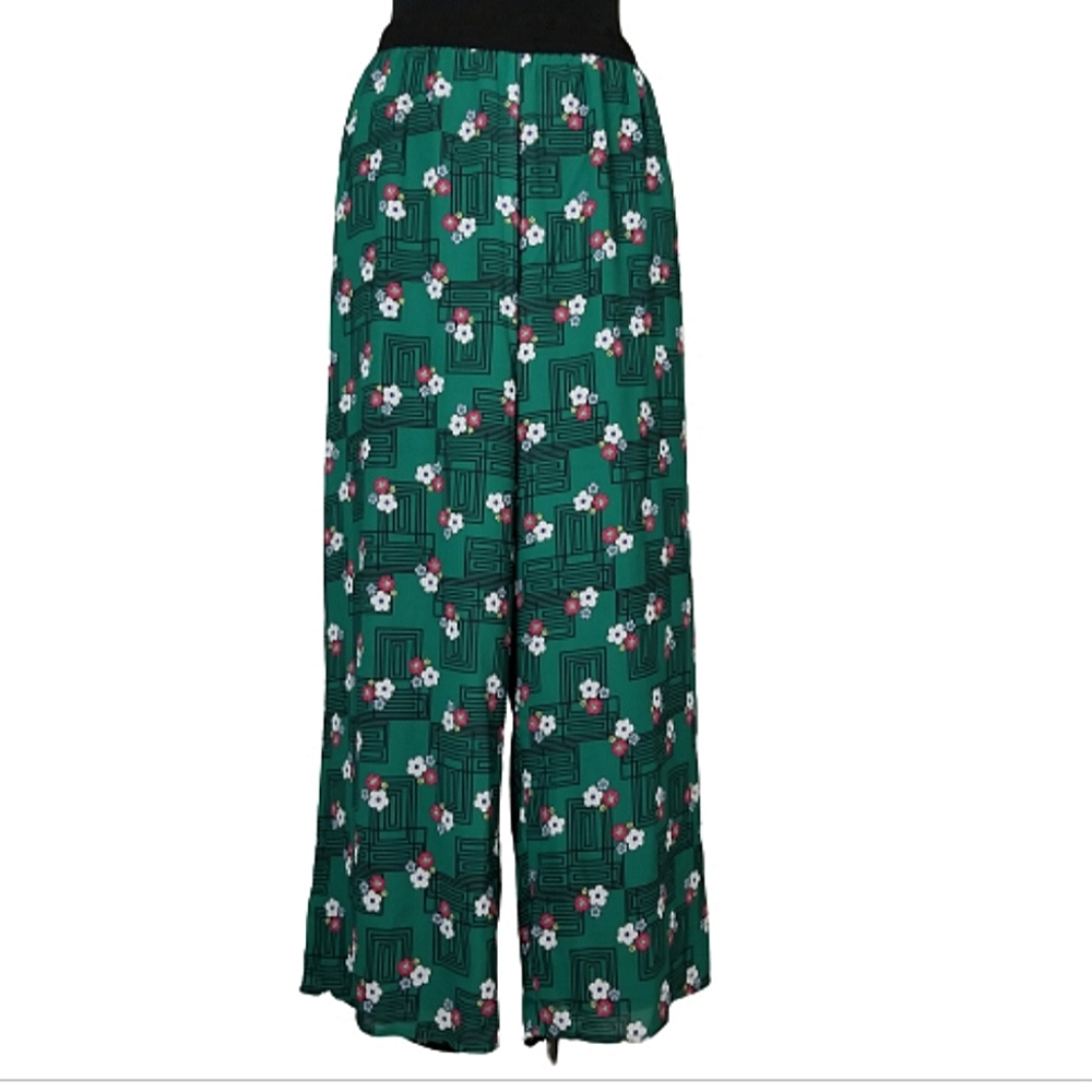 Eloquii womens size 14 wide leg cropped pants
